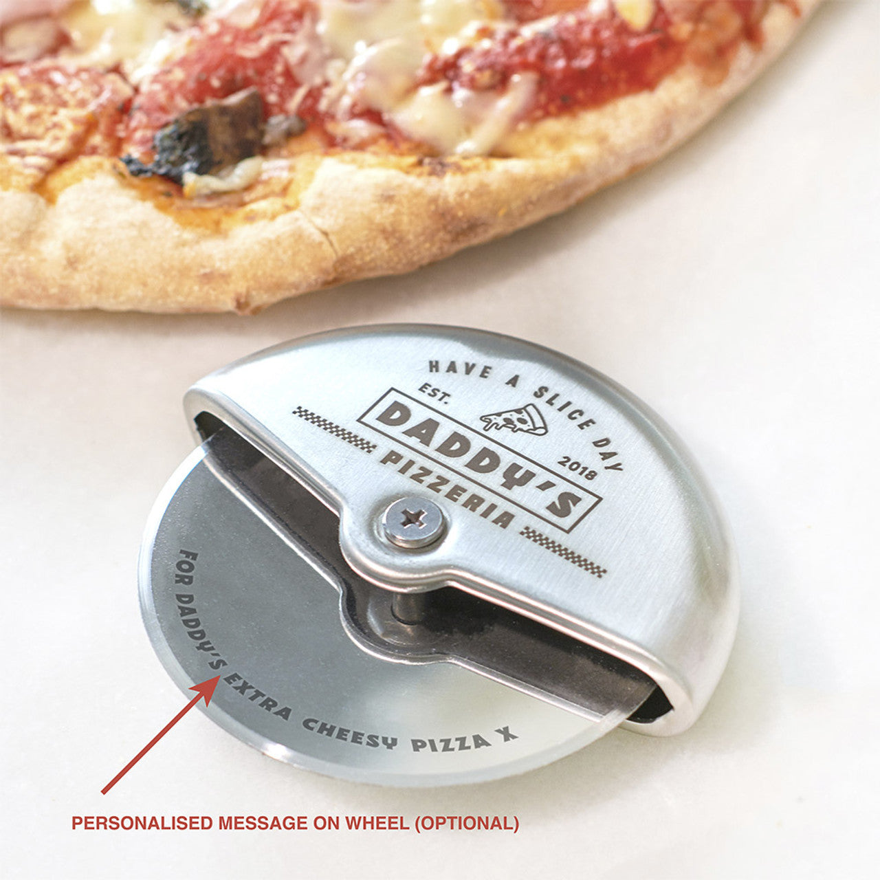 Personalised Metal Pizza Cutter