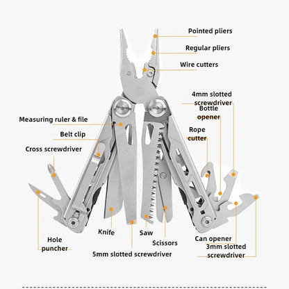 Tactical Multi-Tool Pliers Set - 16 Functions