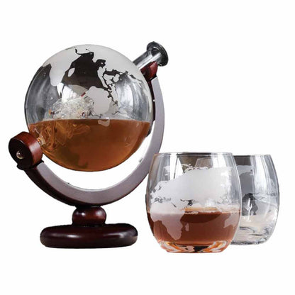 Connoisseur Creations Globe Decanter with Glasses Set