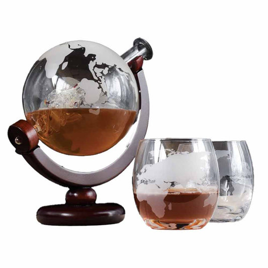 Connoisseur Creations Globe Decanter with Glasses Set